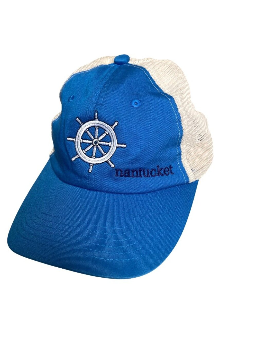 Nantucket Nautical Trucker Hat Mesh Snapback Sailing Preppy Old Money Beach